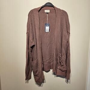 Universal Thread Small Open Front Cardigan Mauve with Pockets NWT